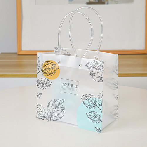 INS style marble pattern PP handbag, birthday gift bag, blank plastic bag, holiday gift bag