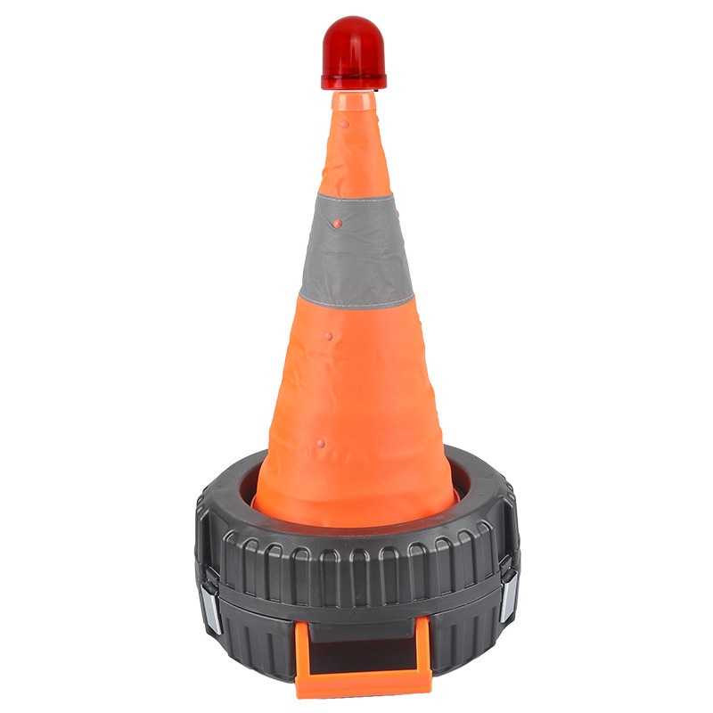 (2개) 자동차 도구 상자, 도로 콘, 경고등, 하드웨어 도구 상자, 온보드 도구