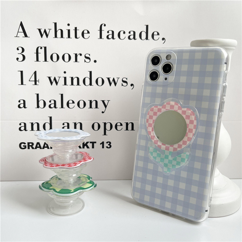 20g Weight Airbag Bracket Classification Acrylic Material Heart Shape, Flower Pattern Cute Style Heart Shape Flower Acrylic Cute Airbag Bracket 3