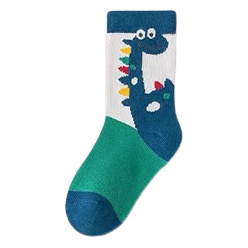 [Nuevo popular] calcetines para niños Calcetines de media pantorrilla para niños Dibujos animados dinosaurio bebé niño medio y grande Niños Deportes de primavera y otoño image 1