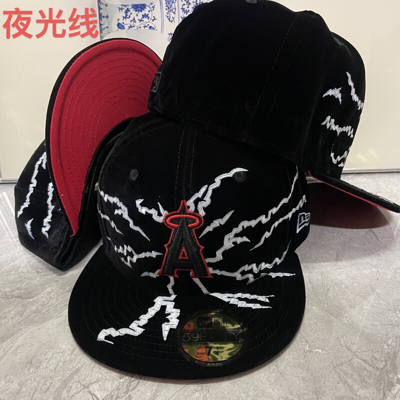 2025新款热销跨境外贸棒球帽AA花纹荧光尺寸平沿帽PouChang AnFo|undefined