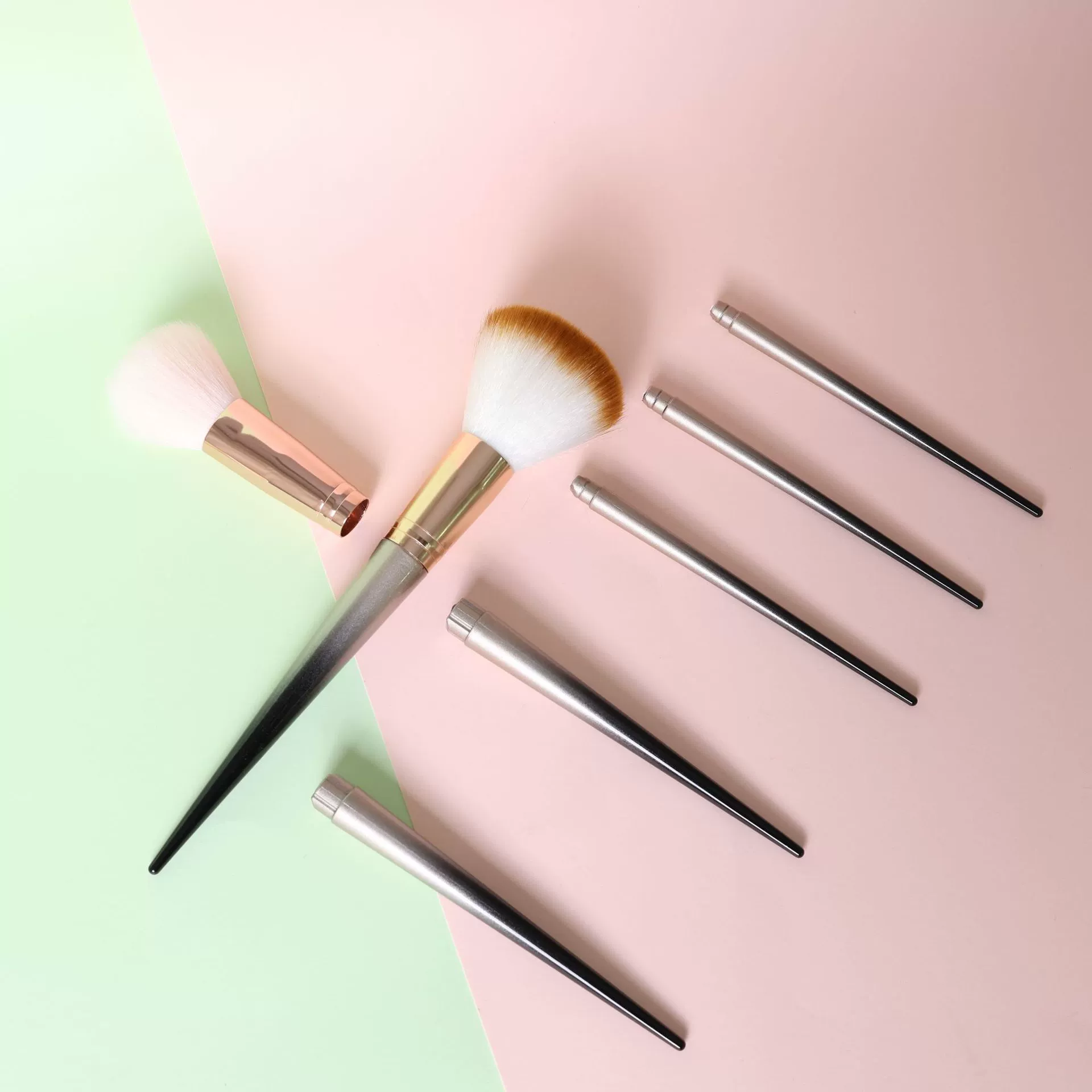 Two-color plastic brush, handle, accessories, ready-made product, gradient, wholesale