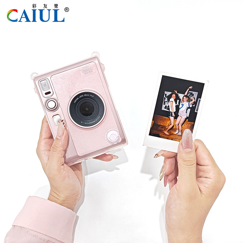 Polaroid Instax Mini Evo Pink Transparent Crystal Case Anti-Collision Pc Crystal Case Protective Cover Cordless