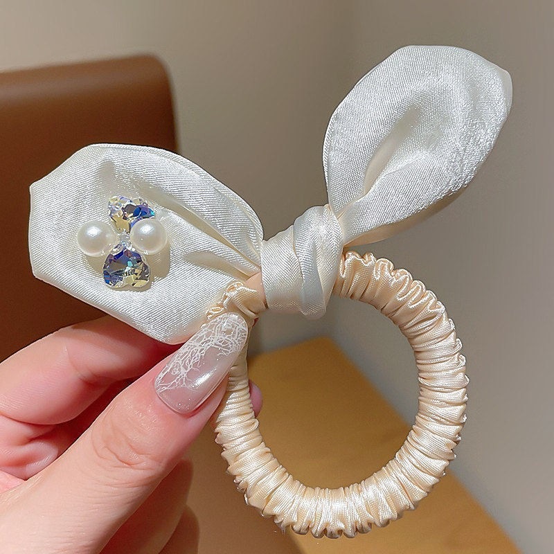 Tejido dulce coreano estricto tocado infantil flor triturada arco anillo de cabello temperamento cabello de niña pequeña joyería fresca para el cabello