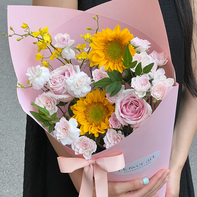 El pensamiento de siete colores puede soportar el empaque del ramo de helado, el empaque de flores, la floristería, el empaque del papel de regalo floral de bricolaje