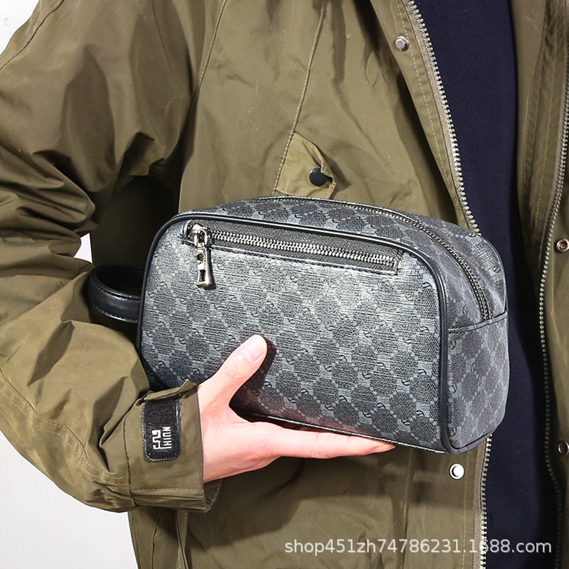 Men's waterproof small clutch bag, storage system, hand loop bag