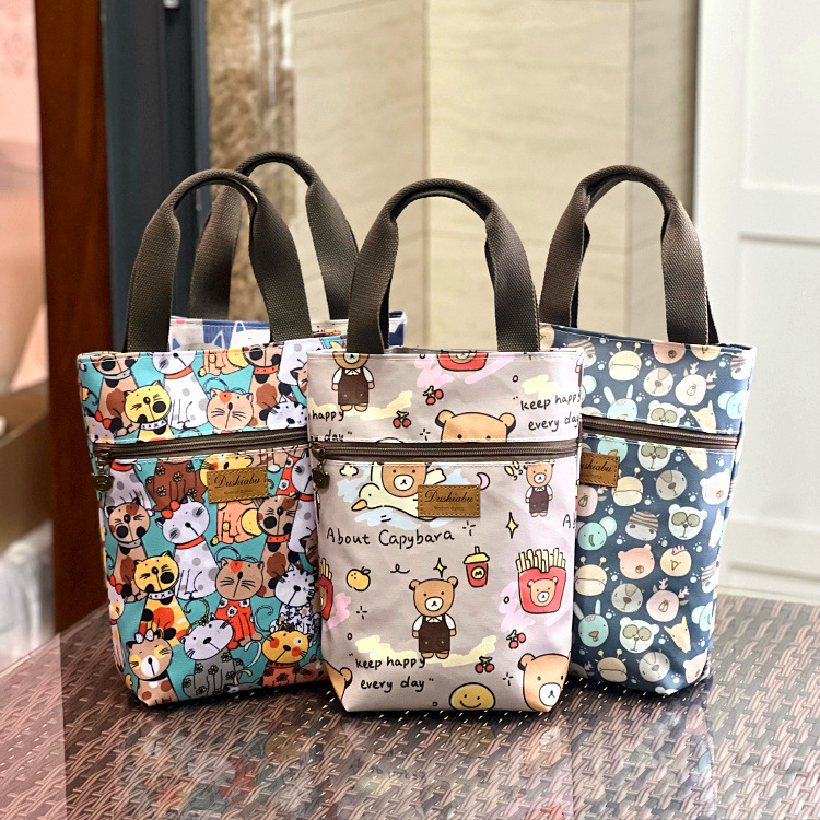 New Large Waterproof Portable Cartoon Water Cup Bag Stew Beaker Umbrella Bag Change Key Mobile Phone Hand Bag Women's Bag