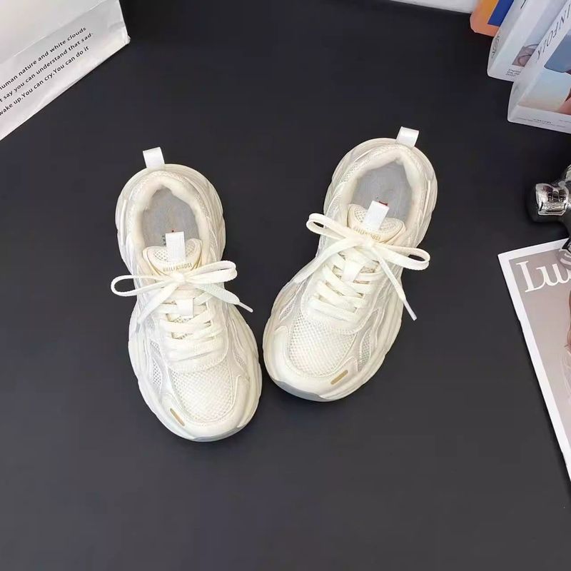 ヨーロッパステーション 2025 夏の新ファッションメッシュ通気性厚底お父さん靴女性の多用途カジュアルスポーツシューズ|undefined