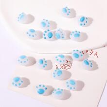 亚克力卡通可爱炭烧猫爪直孔仿玉熊掌diy手工串珠手链项链配件材