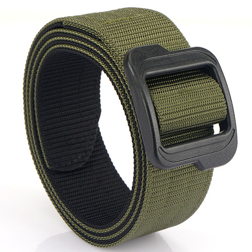 Metal-free security check Japanese buckle work belt, quick-drying outdoor training belt, men's double-layer nylon trouser belt