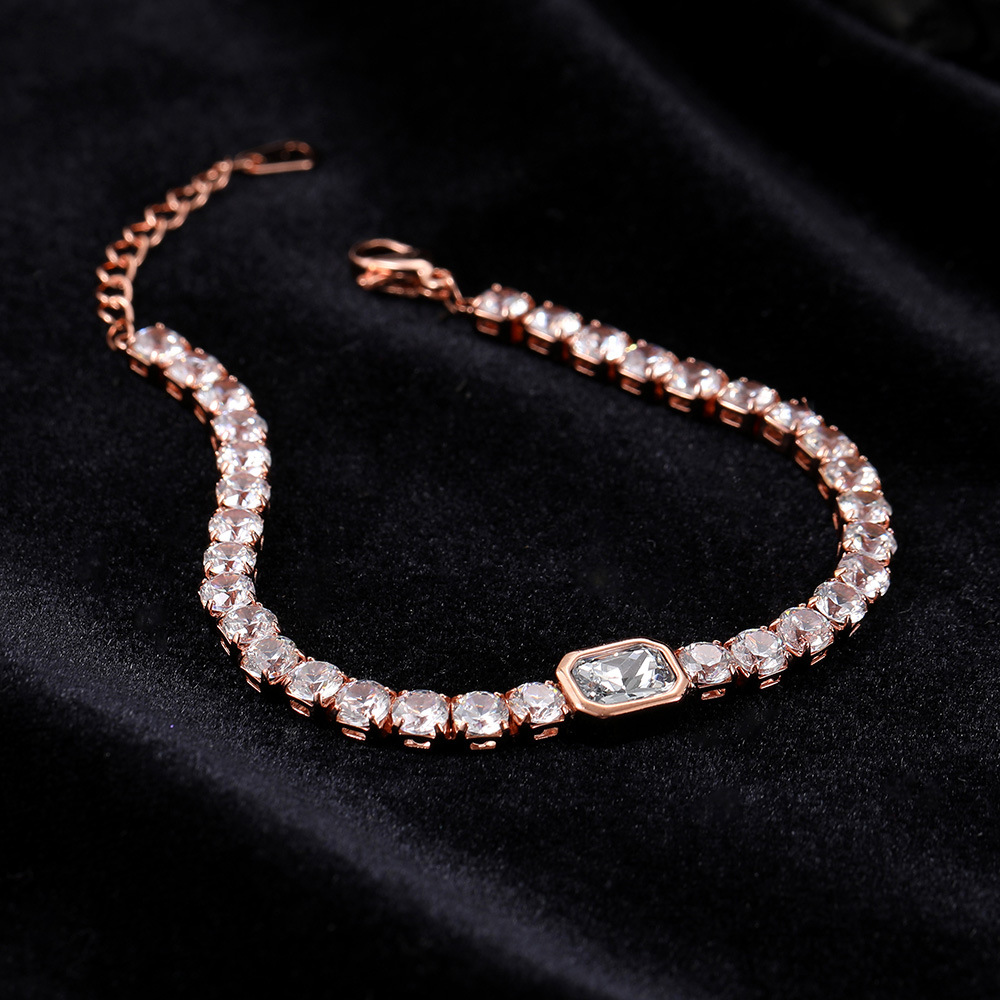 Popular Colorful Sugar Bracelet Women's Light Luxury Full Diamond Zircon Tennis Chain Versatile Handicraft_voghion.com