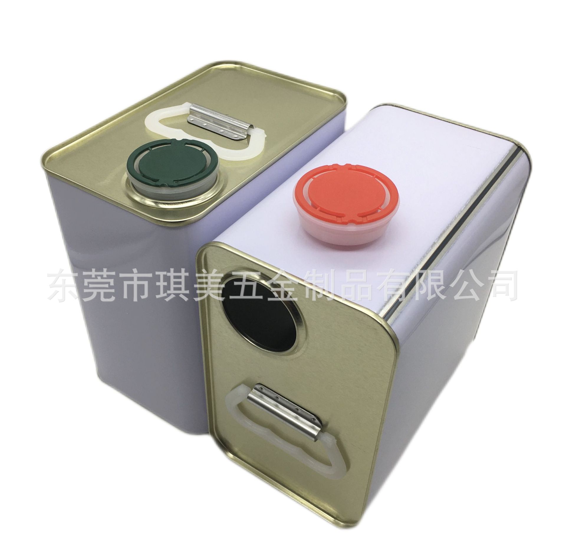 2.5L涂白化工马口铁桶金属铁方桶罐机油罐胶水溶剂罐