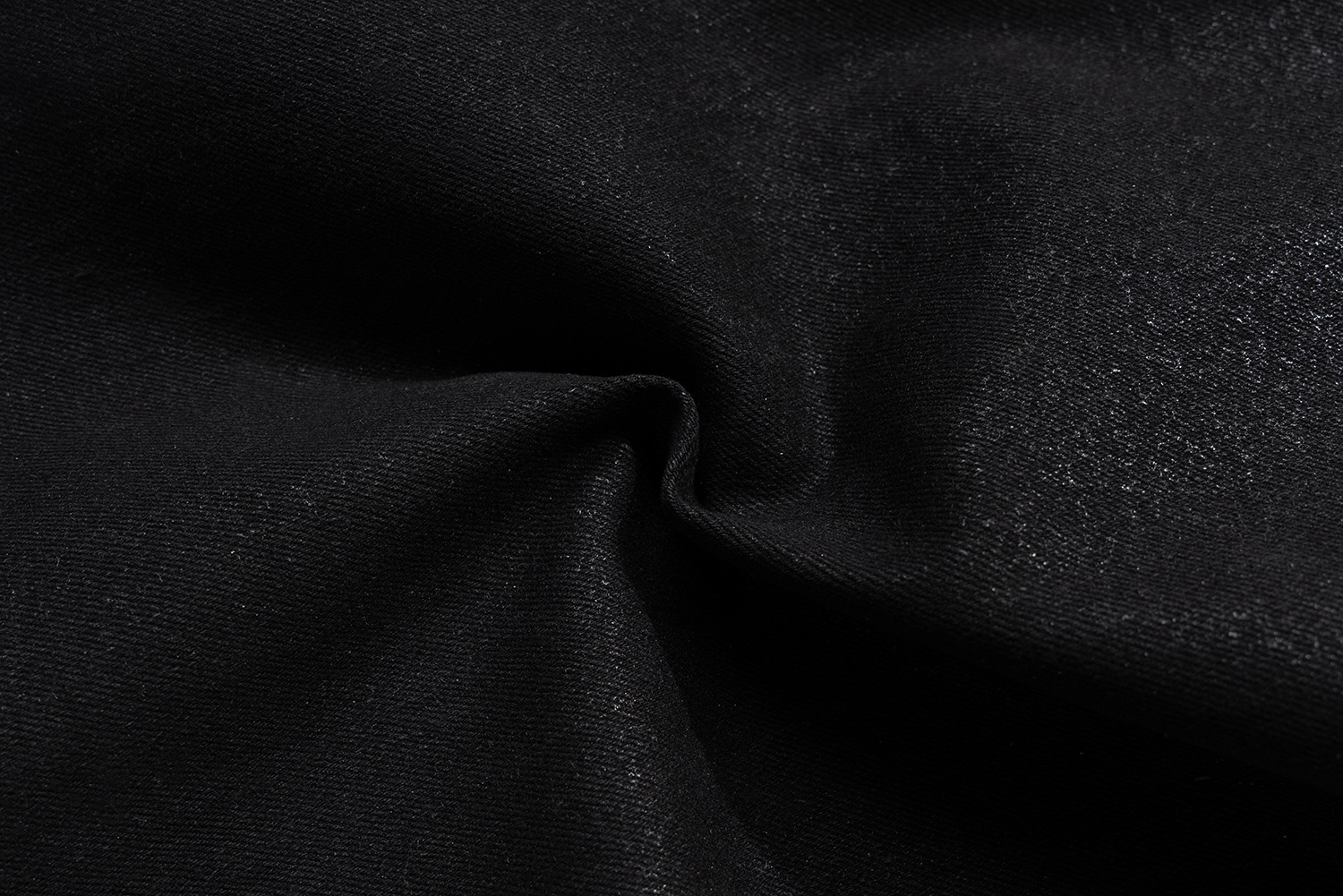 Jean évasé en similicuir enduit pour homme – Pantalon large délavé vintage (90 % coton, M-XXL, noir)_voghion.com