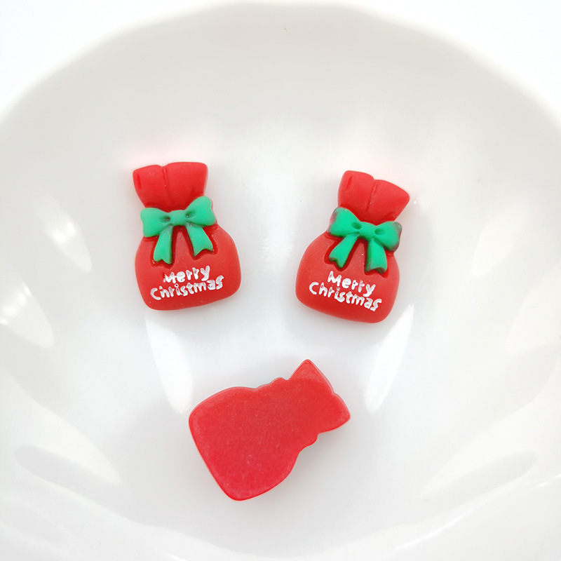 Navidad serie muñeco de nieve dibujos animados resina accesorios diy material horquilla cabeza cuerda agua parche caja del teléfono decoración