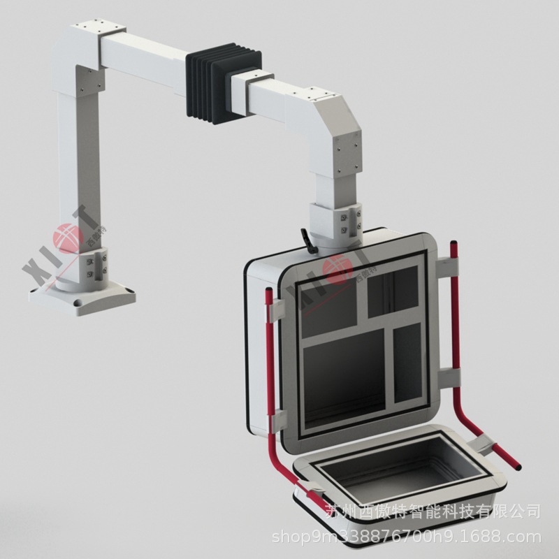 触摸屏旋转臂电控箱支架摇臂悬臂控制箱吊臂操作箱悬挂臂铝合金箱