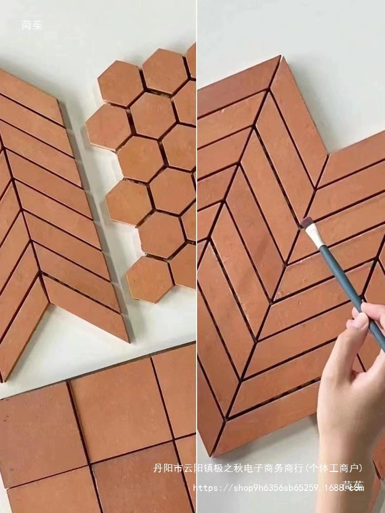 Наклейки-мозаика с текстурой красного кирпича Chen Su, ретро-наклейки из глиняной плитки, наклейки для стен из красной керамики, небольшие красные кирпичи, не лесные.