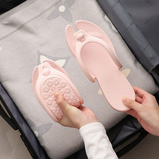 逸之源 Upgraded version of travel portable folding slippers for men and women swimming seaside travel beach flip-flops