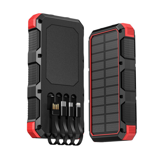 36800mAh Self-strided Solar Wireless Charging Treasure Large Capacity Fast Charging 5V3A Mobile Power CE/UL
