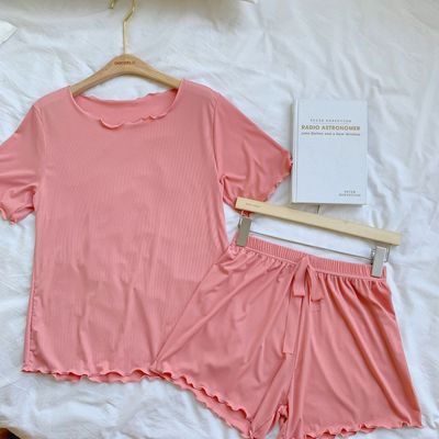 2021夏季新品软软套装女居家服两件套冰丝宽松简约舒适女凉凉套装|ms