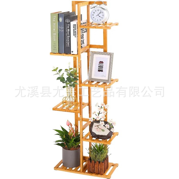 Soporte para macetas, soporte para flores de balcón, soporte para flores de bambú, soporte para flores de varias capas para interiores, sala de estar, soporte para flores de exterior, disponible en stock, venta al por mayor