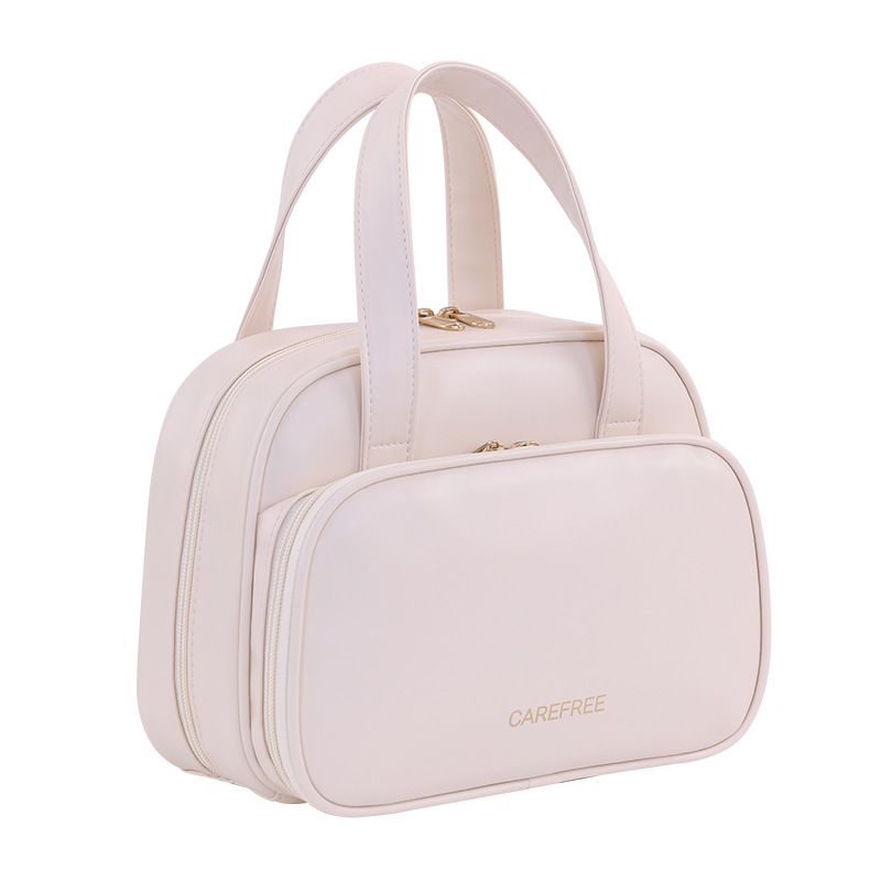 Nuevos productos transfronterizos de doble zona Baina bolsa de maquillaje portátil bolsa de maquillaje de viaje bolsa de almacenamiento de productos de cuidado de la piel bolsa de lavado de gran capacidad