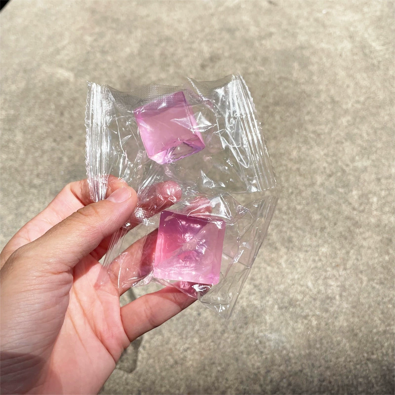 Игрушка Кубик льда Squishy — реалистичная прозрачная слизь для снятия стресса, assorted цветов и размеров