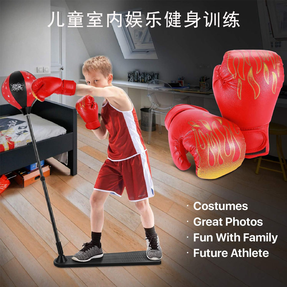 Guantes de boxeo para niños Equipo de protección de boxeo para niños Guantes de fitness Taekwondo Guantes de entrenamiento amateur para interiores Pérdida de peso