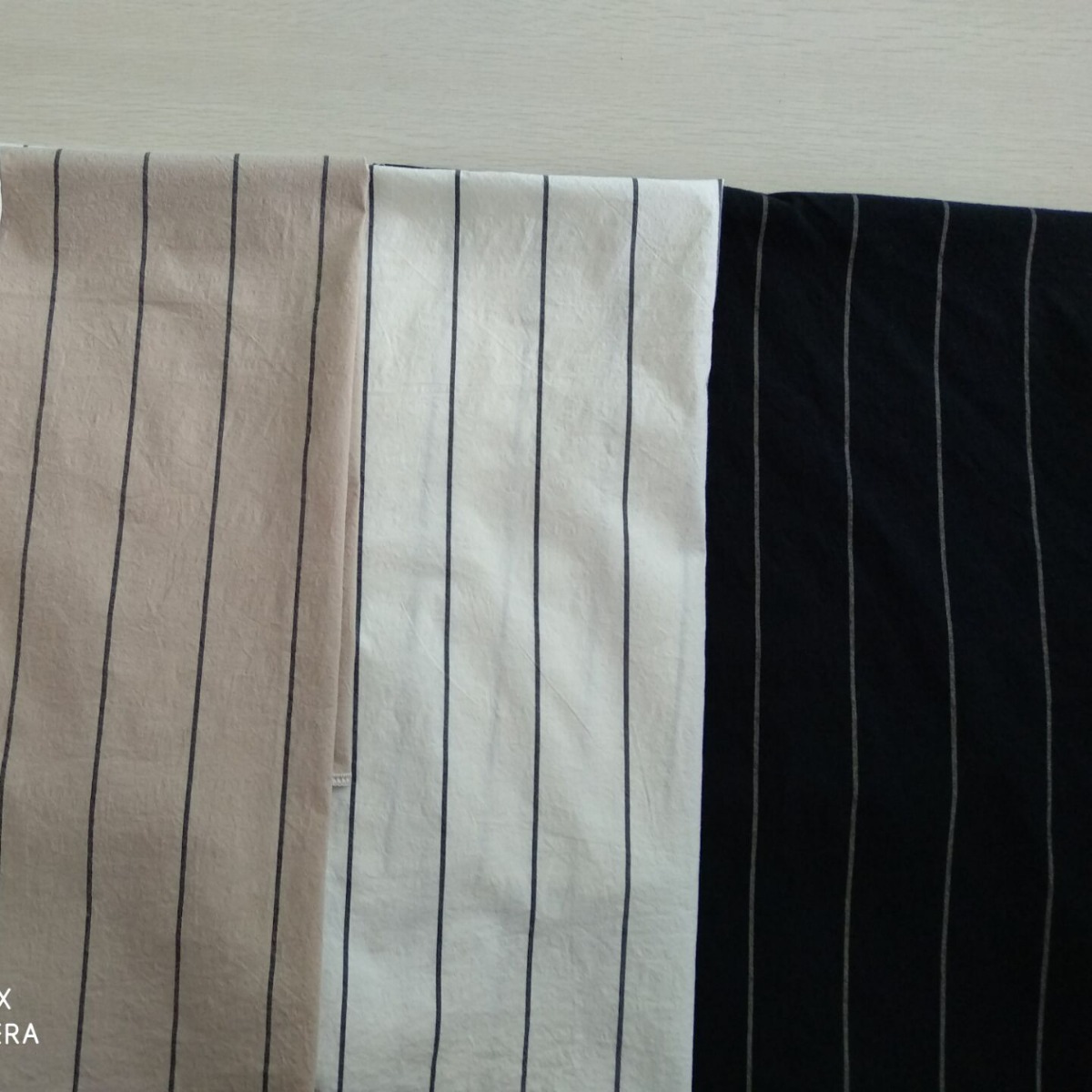 现货C5392弹力 竖条纹，四色可选 春夏衬衫、裙装、休闲服面料