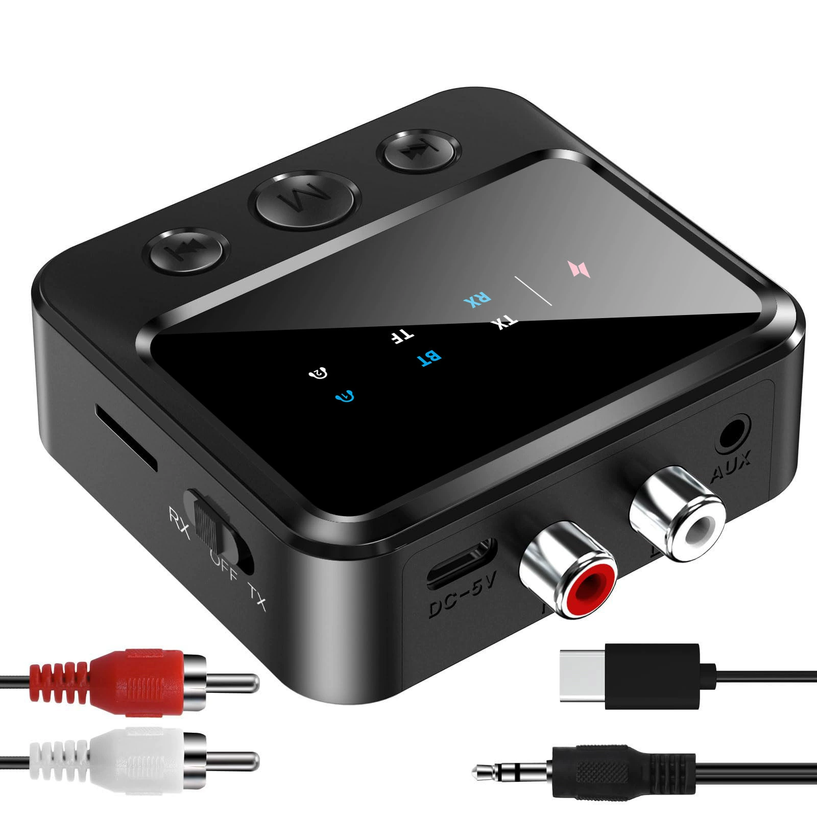 Новый продукт C56 Bluetooth передатчик и приемник в одном адаптер, двойной передатчик, двойной приемник, один к двум, с воспроизведением через TF-карту