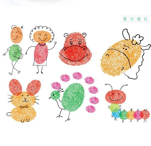 Children's finger painting ink pad kindergarten painting graffiti palm ink pad painting pigment washable palm ink pad
