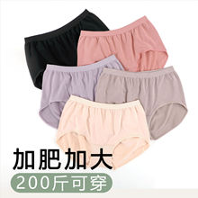 日单无缝莫代尔女士加大码内裤加肥款妈妈内裤老年平角内裤