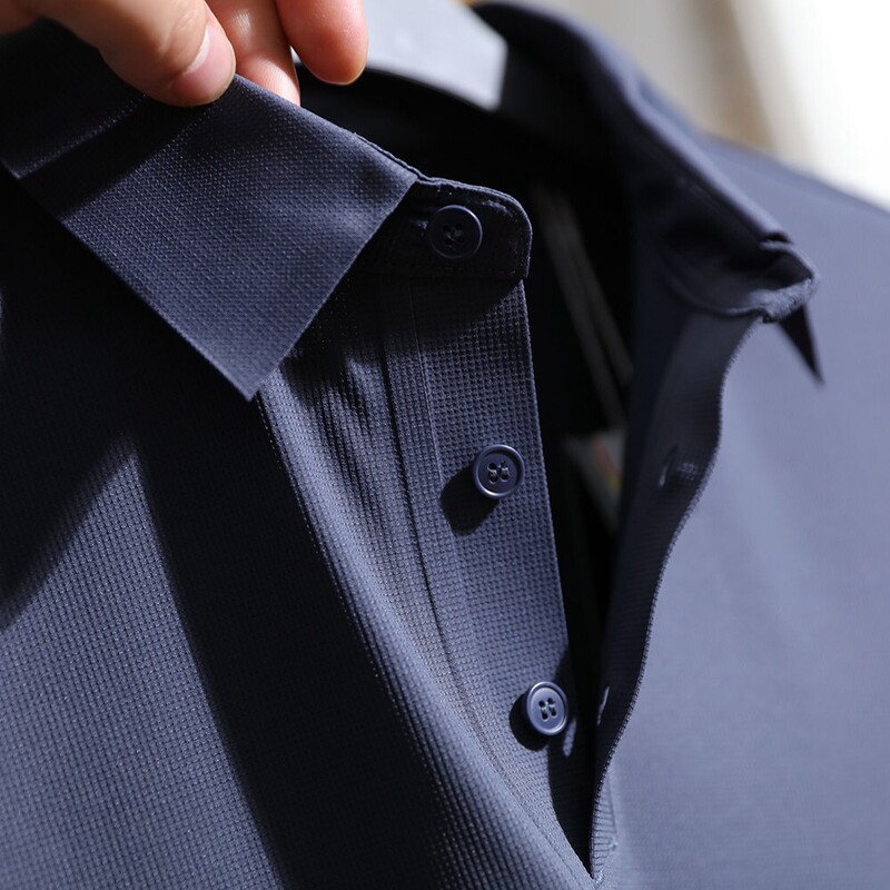A More Affordable Alternative! Ice Silk Men's Short-Sleeve Polo Shirt with Anti-Bacterial and Cooling Properties, Seamless Design, Skin-Friendly and Breathable, with Rubberized Stitching Technology A More Affordable Alternative! Ice Silk Men's Short-Sleeve Polo Shirt with Anti-Bacterial and Cooling Properties, Seamless Design, Skin-Friendly and Breathable, with Rubberized Stitching Technology