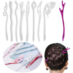 トレンディなヘアピン樹脂シリコンモールドクリスタル接着剤 diy ヘアピンジュエリーヘアピンメーカー在庫卸売
