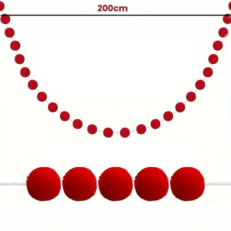 Hair ball string: all red