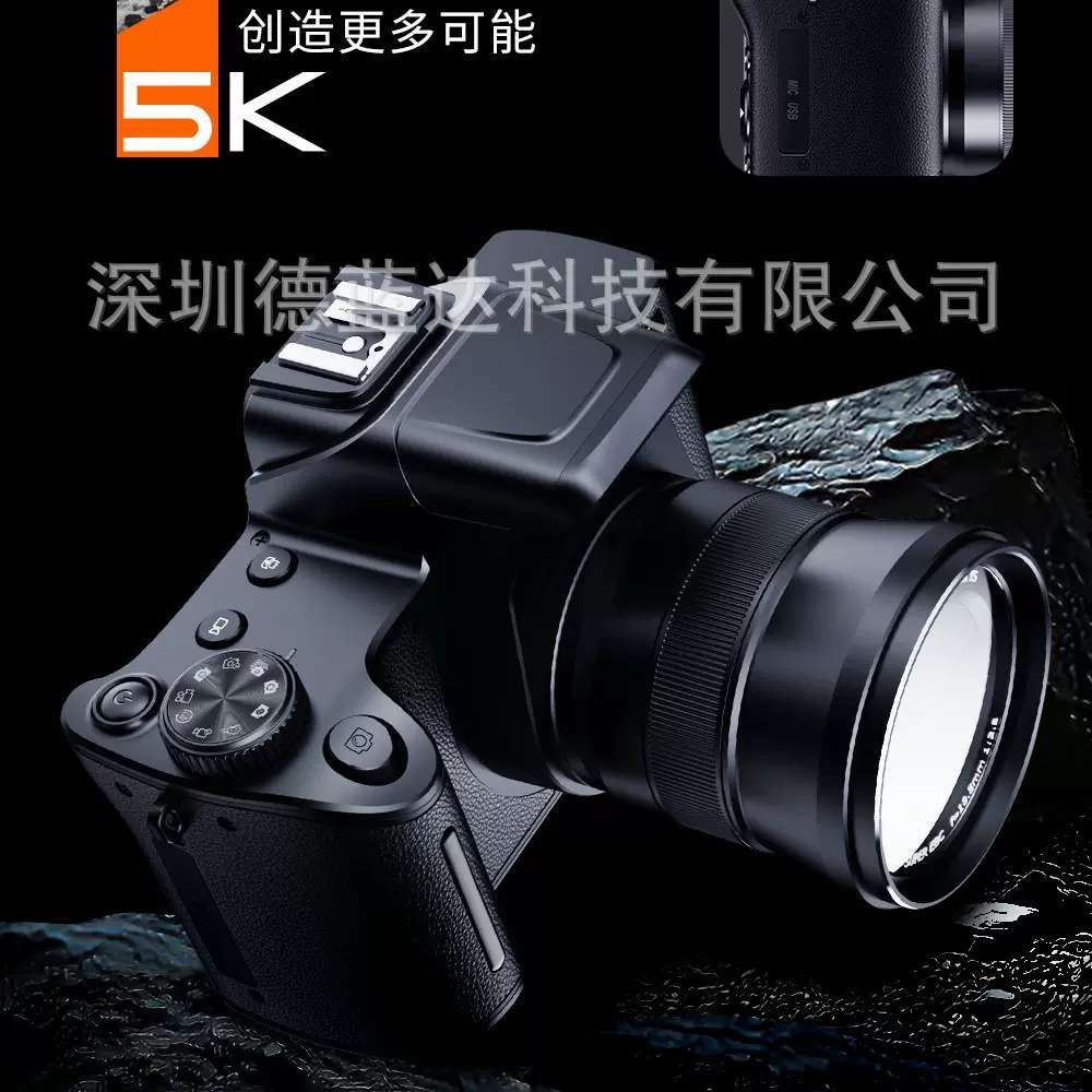 新款5K高清数码照相机家用拍摄自拍相机WiFi微单单反照相机触摸