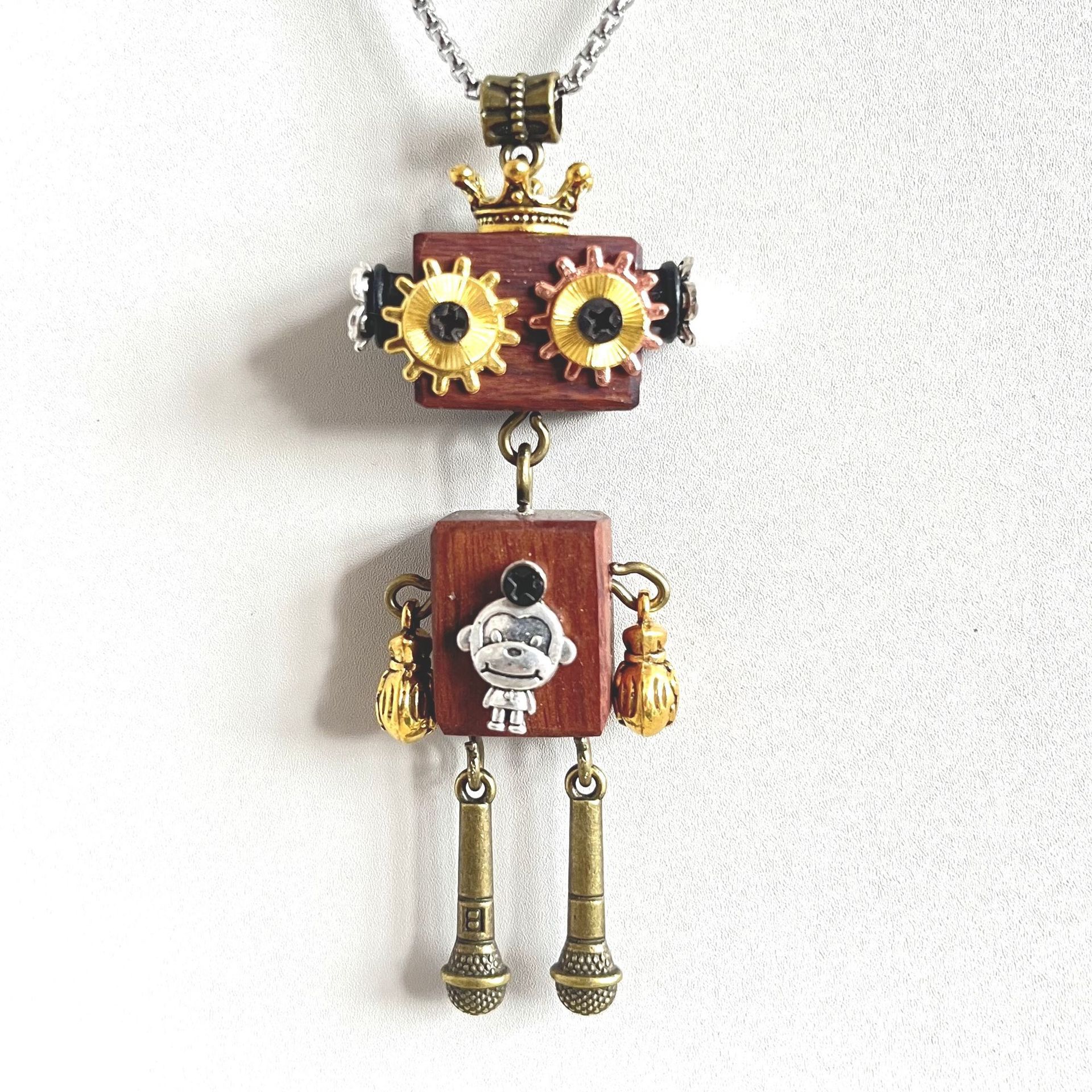 Original "Zodiac" puro hecho a mano punk robot de vapor colgante llavero regalo creativo nuevo producto terminado