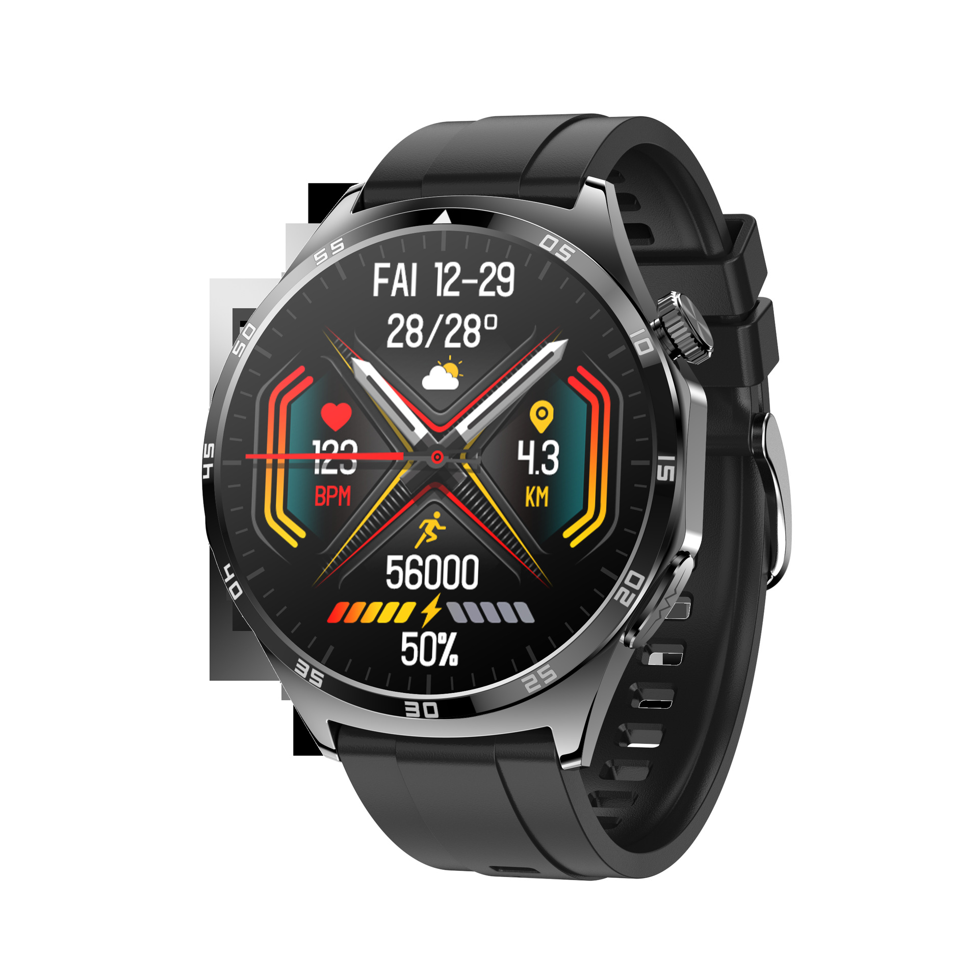 Reloj Inteligente Transfronterizo con Electrocardiograma, Monitoreo No Invasivo de Glucosa en Sangre y Temperatura Corporal, Reloj Deportivo para Hombre S300 Resistente a Salpicaduras