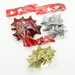 クリスマスクリスマスツリー装飾品トランペット金色星クリスマスツリーペンダントクリスマス五角星帯金粉