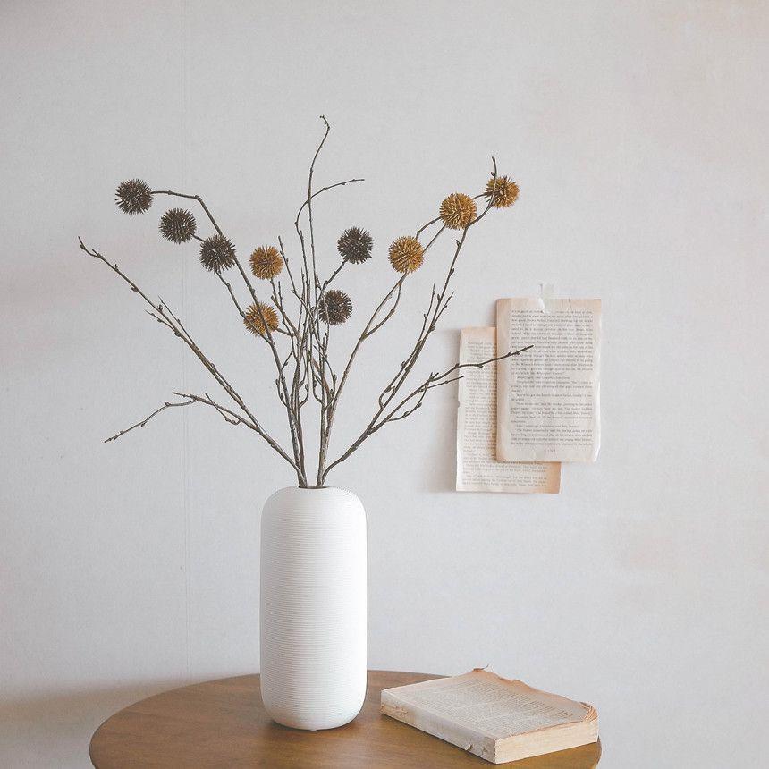 Nórdico ins estilo silencioso florero blanco creativo sala de entrada gabinete del vino cerámica artesanía decoración hogar