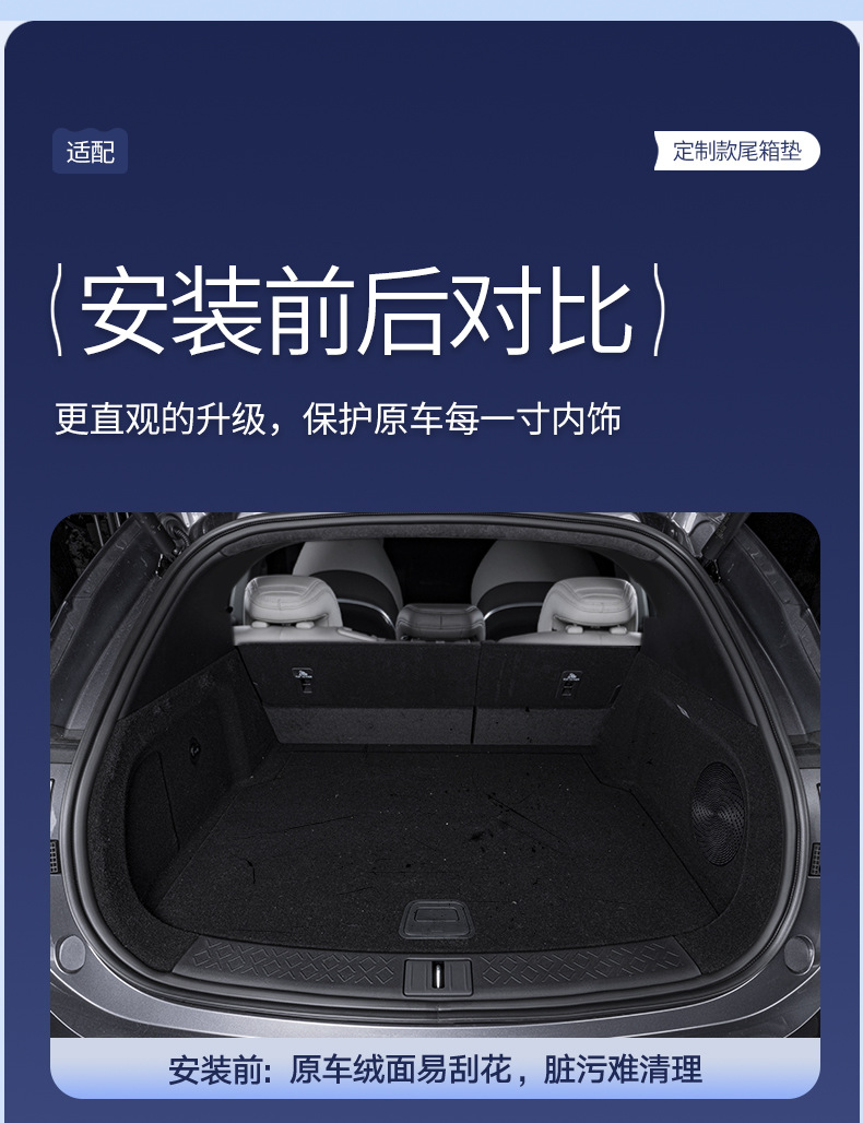 Suitable for Deep Blue L07 Trunk Mat, Full Surround Trunk Mat for Deep Blue L07, Special Car Interior Modification Accessories