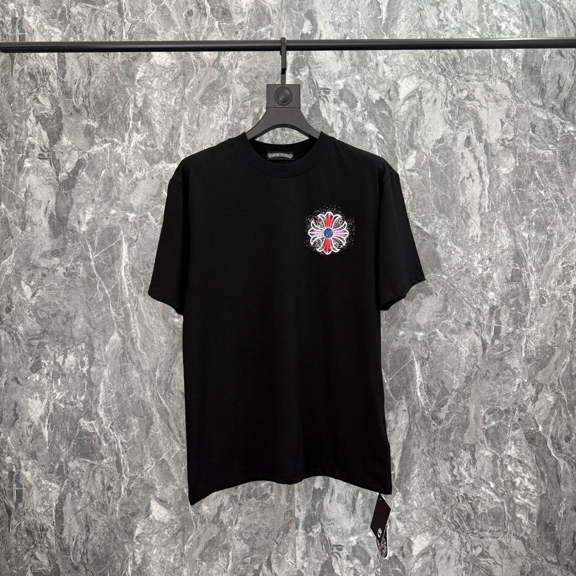 Chrome Heart 24 nuevo Crocodile de verano de moda europea y americana camiseta de manga corta para hombres y mujeres