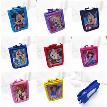 新款帆布3D变色卡通钱包拉链多层饭卡公交卡加厚电子学生胸卡卡套