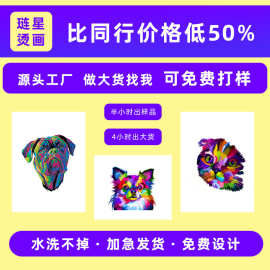 白墨烫画贴热转印图案白墨烫画迷你高清印花LOGO图案贴纸源头厂家