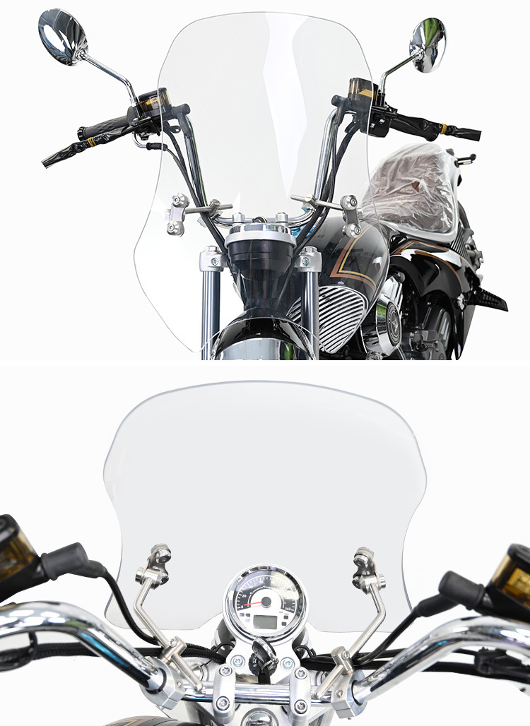 Muscle car Wolf suitable for Zongshen Youmi YOMI windshield windshield modification front windshield tempered glue special for smashing resistance