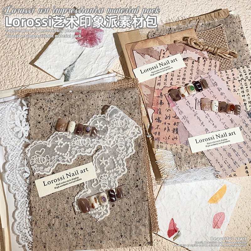 LOROSSI Original Art Photo Props Background Paper French Style Lace Display Wear Carboard Paper Material Bag