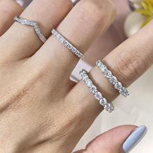 戒指银純銀简约戒指一字型莫桑石满钻高级感莫桑戒指配饰新品批发