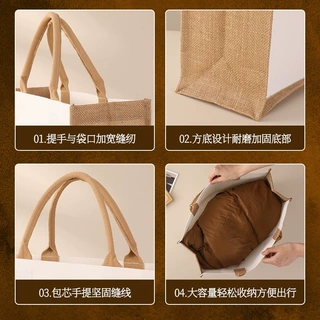 麻布袋定 制手提无印良品环保购物袋子DIY大容量托特包印logo批发