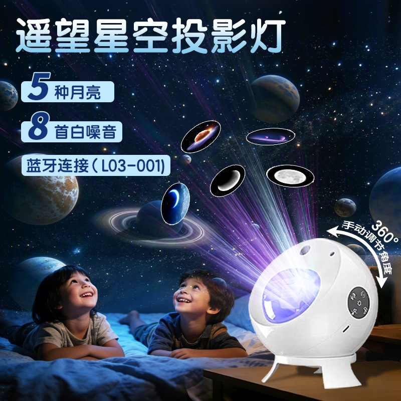 Remote Control Atmosphere Light, Bluetooth Speaker, Music Usb, Bedroom Starry Sky Light, Projection Light, Cultural and Creative Night Light Gift
