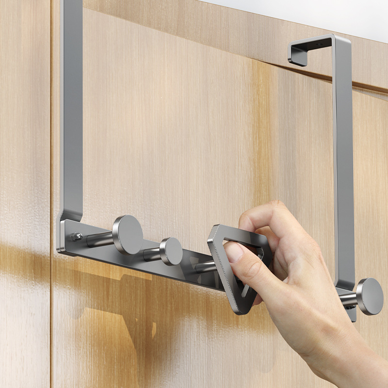 Extended Entryway Door Hook for 6cm Thick Doors, No-Drill Silent Bedroom Door Clothes and Coat Storage Solution Extended Entryway Door Hook for 6cm Thick Doors, No-Drill Silent Bedroom Door Clothes and Coat Storage Solution