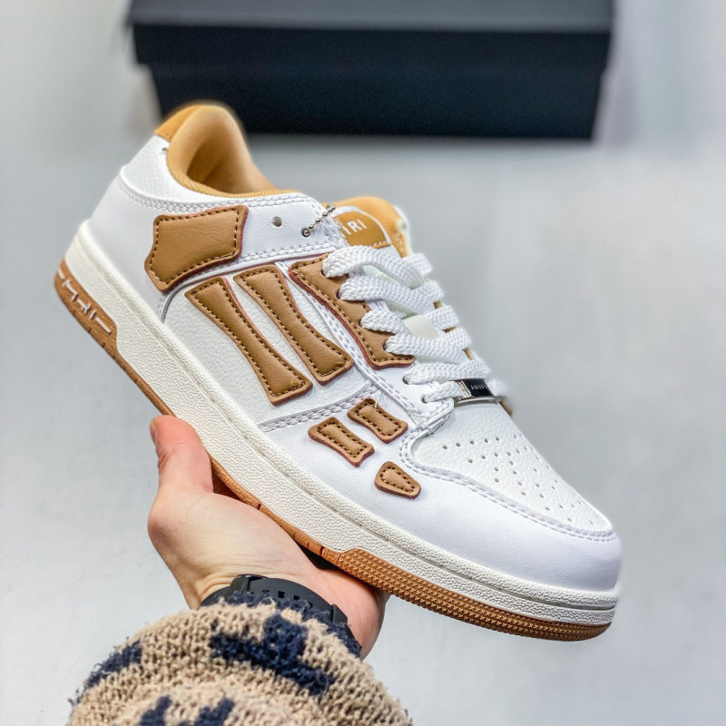 Putian de alta calidad AMIRI hueso zapatos de lujo ligero para hombres y mujeres zapatos de skate de suela gruesa de moda zapatos de skate casuales para mujeres zapatos de moda